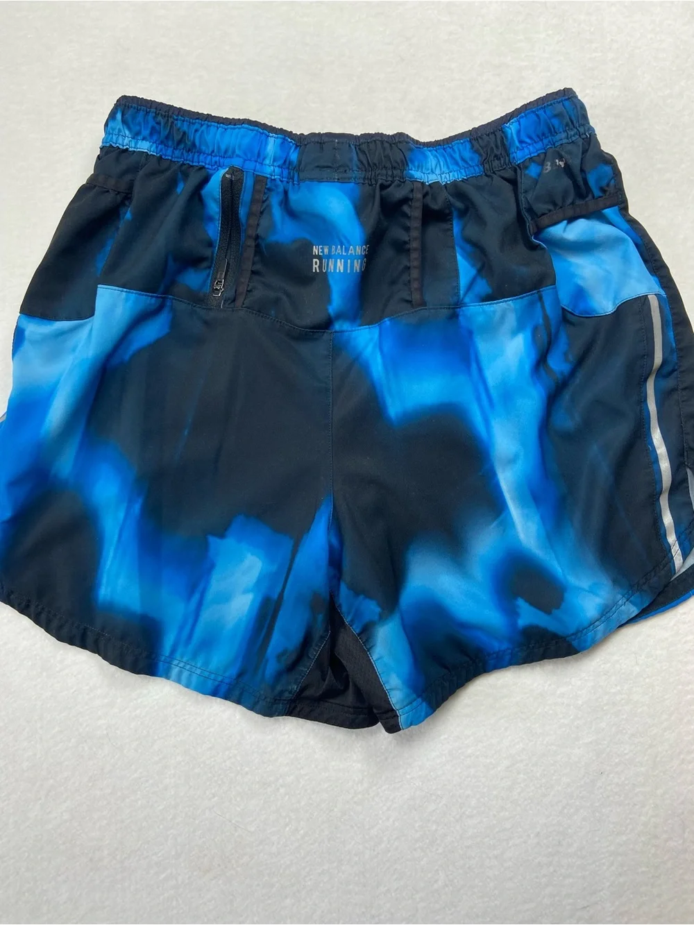 New Balance Men’s Navy and Light Blue Athletic Running Shorts, Size Small